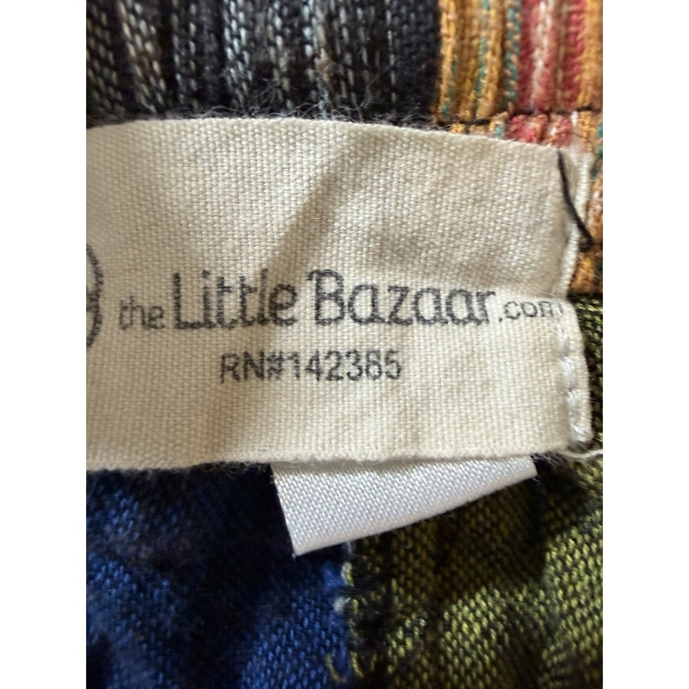 The Little Bazaar Nepal 100% Cotton Patchwork Cargo Pants Boho Size S/m - Picture 11 of 16